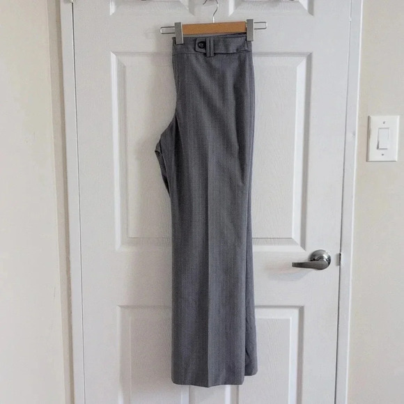 BANANA REPUBLIC JACKSON-FIT GRAY STRIPE 95% WOOL STRETCH DRESS WORK PANT SZ 10 - Picture 3 of 15